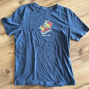 Life is Good "Ride On" men's graphic navy t-shirt